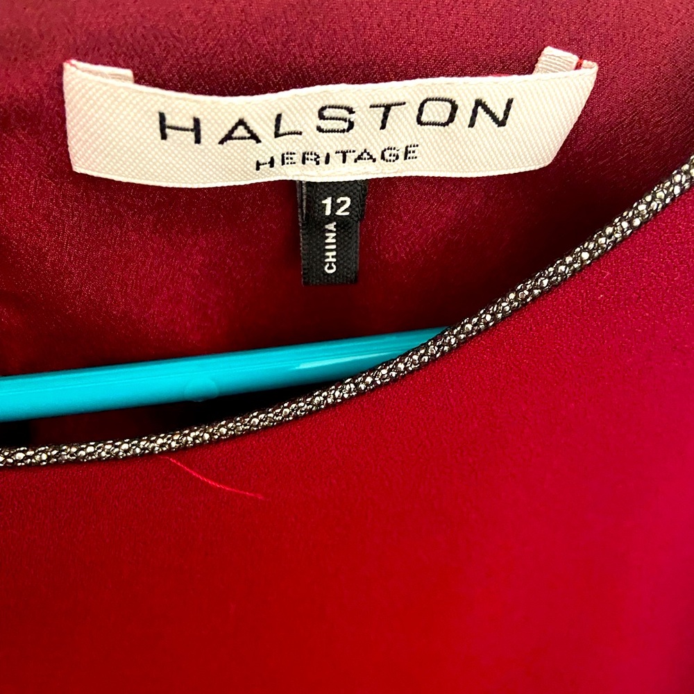 Halston Heritage asymmetric shoulder mini dress - Picture 1 of 4